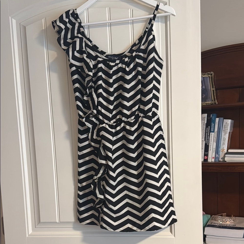 Black and White Chevron Dress